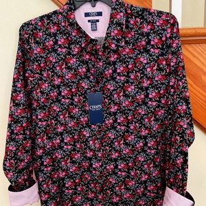 Chaps Womans Button Down Shirt Top Size XXL 2XL